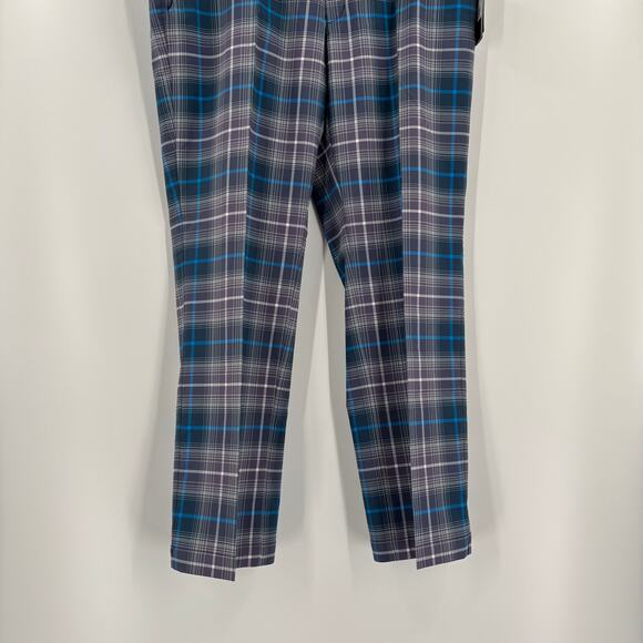 Nike Golf Dri Fit Mens 36x30 Purple Blue Plaid Tour Performance Golf Pants NWT - Picture 6 of 7